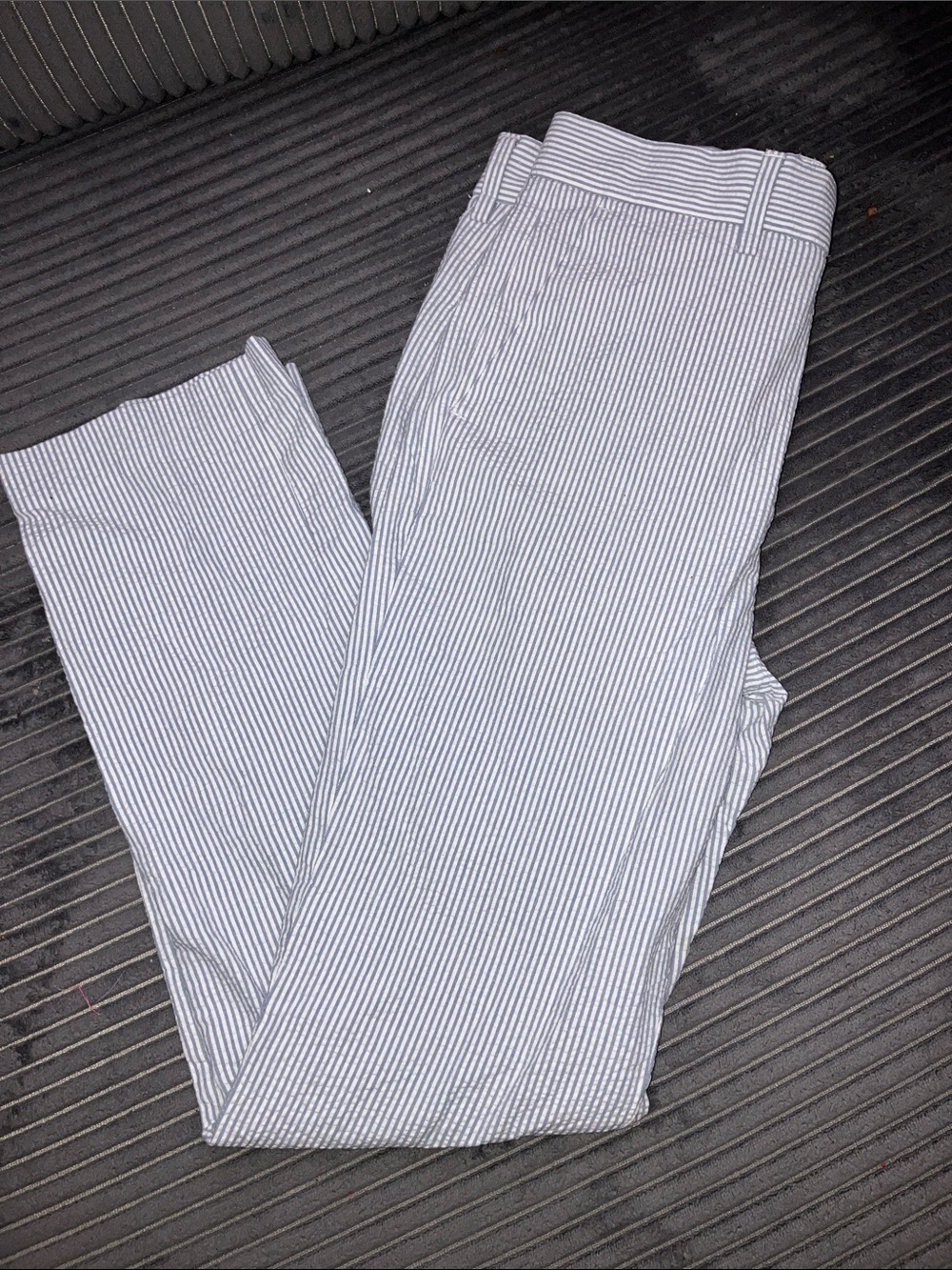 Crewcuts Boys’ White and Blue Striped Thompson Suit Pants